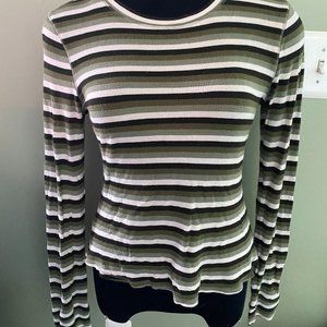 Z Supply Long Sleeve Ribbed Crop Top Ribbed